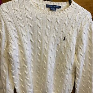 Ralph Lauren Womens ivory Cable Knit Sweater